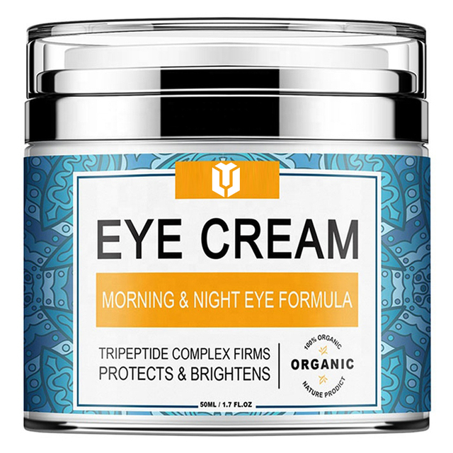 Creme para os olhos antirrugas de marca própria