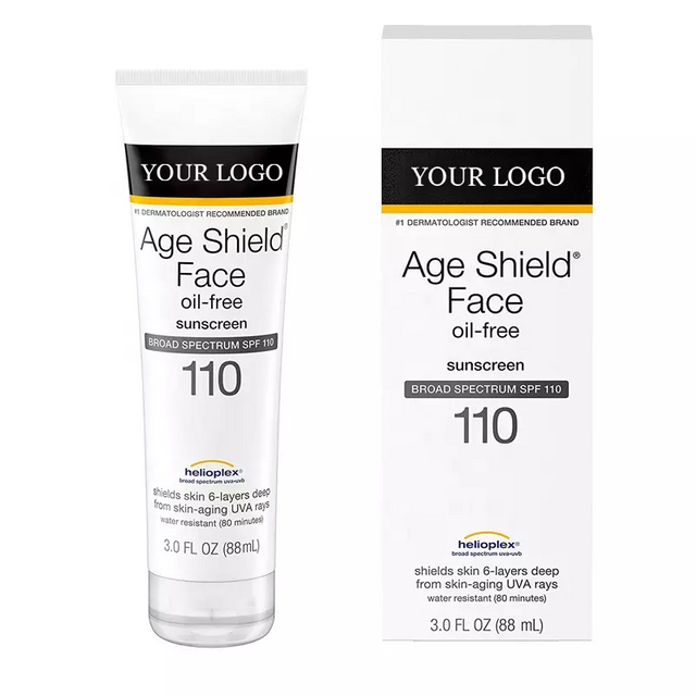 Loção Protetor Solar Natural de Marca Própria FPS 110 Hidratante Creme Protetor Solar Orgânico Branqueador