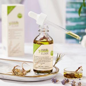 Óleo de tratamento capilar para mulheres negras com ervas ayurvédicas orgânicas 100% naturais