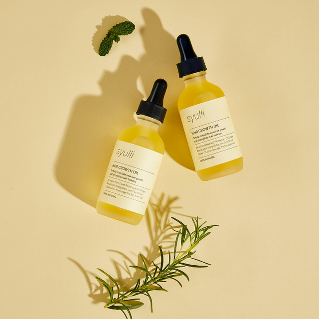 Óleo de rícino de alecrim 100% natural de marca própria, elixires nutritivos para o couro cabeludo, tratamento para perda de cabelo, soro de crescimento capilar