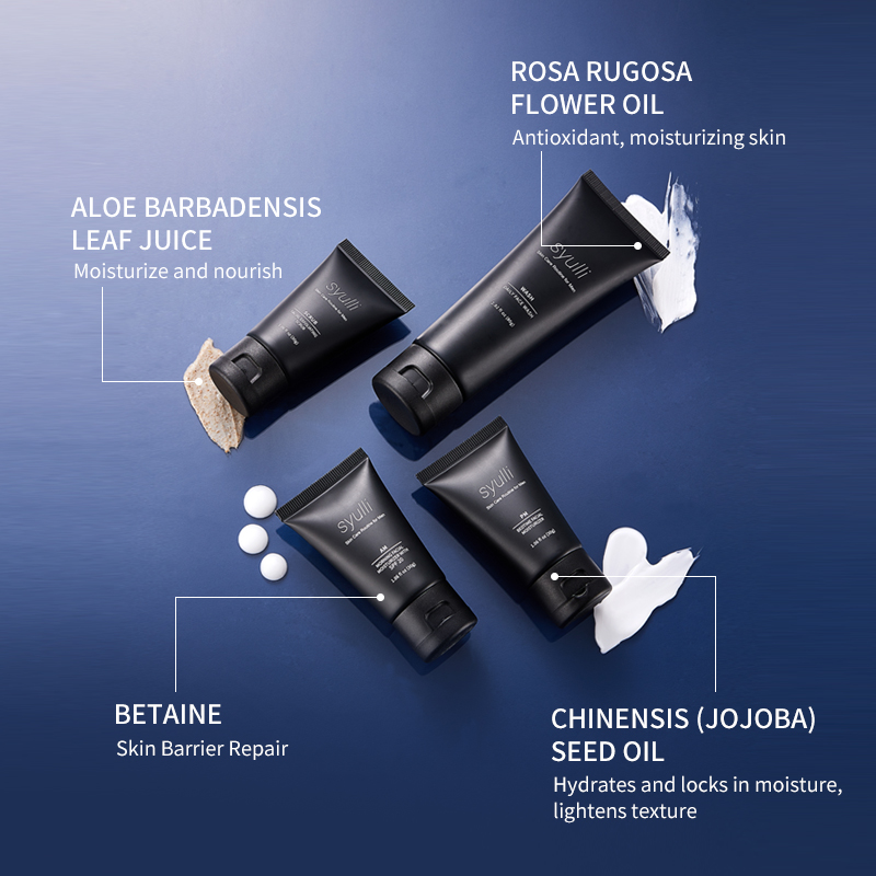 Conjunto de cuidados com a pele masculina de marca própria, tratamento de acne, vitamina C, hidratante orgânico natural, clareador, anti-envelhecimento para viagens de presente