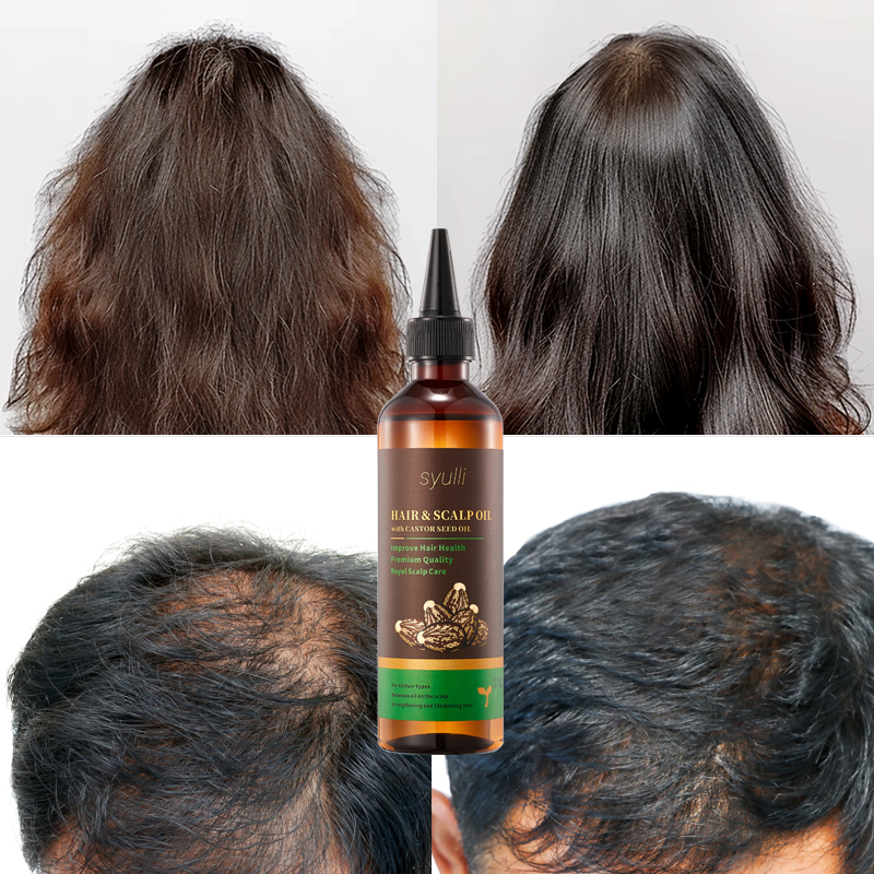 Óleo para cabelo e couro cabeludo Syulli | Semente de uva, mamona, gerânio e jasmim | Cuidados capilares premium