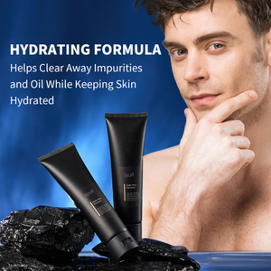 Creme de limpeza diário orgânico natural de marca própria, limpeza profunda, controle de óleo, aminoácido suave, lavagem facial masculina