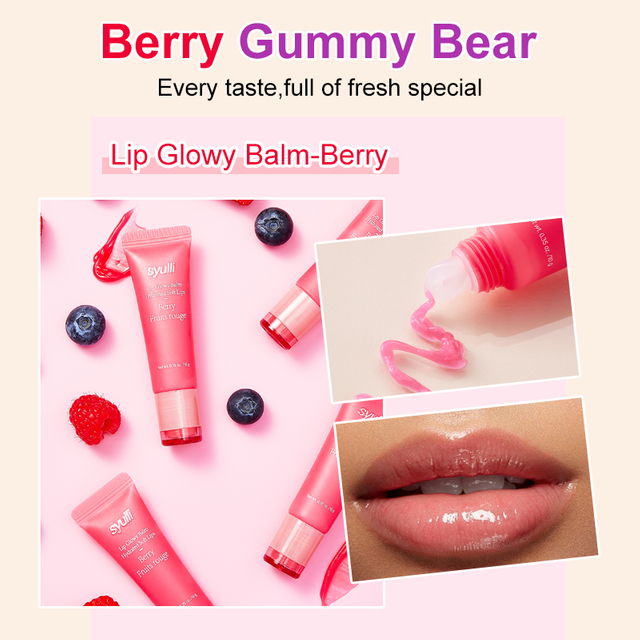 Bálsamo labial Syulli Lip Glowy – Berry & Gummy Bear