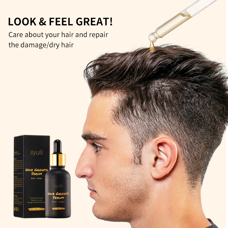 Soro de ervas para crescimento capilar com biotina e gengibre