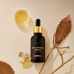 Soro de ervas para crescimento capilar com biotina e gengibre