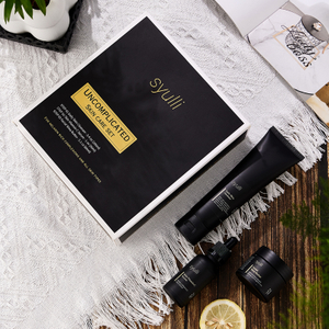 Produtos antienvelhecimento orgânicos naturais de marca própria vc creme facial para cuidados com a pele limpador de soro 3 peças conjunto de cuidados com a pele masculina