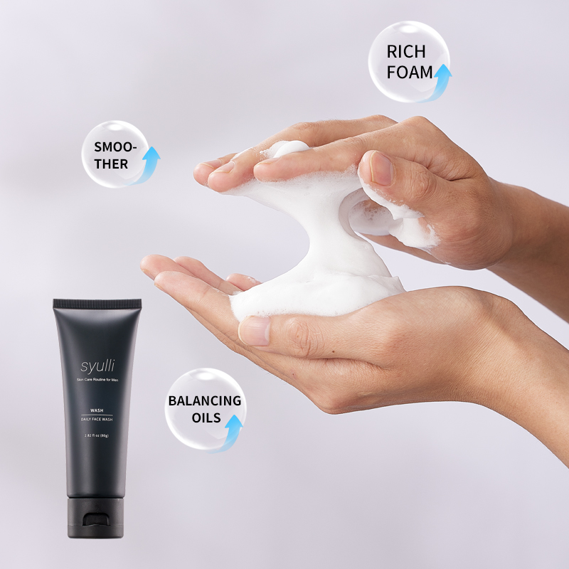 Conjunto de cuidados com a pele masculina de marca própria, tratamento de acne, vitamina C, hidratante orgânico natural, clareador, anti-envelhecimento para viagens de presente